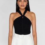 Club Monaco Raeni Ribbed Sweater Top in Black Photo 0