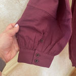 Madewell  Size M Ruffled Flannel Mini Dress Eyelet Oversized Prairie Mulberry Photo 5