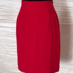 Oscar de la Renta red wool skirt Photo 3