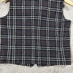 Petite Sophisticate  Vintage 90s Wool Blend Cropped Vest Plaid Academia in Gray 6 Photo 5