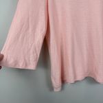 J.Jill Sweater Women M Pink Linen Blend Knit Long Sleeve Classic Lightweight Pink Size M Photo 3