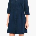 Tuckernuck Women's Navy Blue Cotton Royal Shirt Dress Mini Length Size S Preppy Photo 1