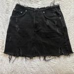 BDG Urban Outfitters Distressed Black Denim Mini Skirt  Photo 0