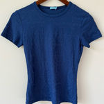 J. McLaughlin  Women's‎ Geometric Embossed Short Sleeve Catalina Cloth Top Sz XS Photo 0