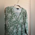 Summersalt  dress cinched waist caftan Sz Small‎ NEW green floral cover up Photo 3