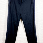 Derek Lam  Black High Rise‎ Tapered Wool Silk Trousers Photo 0