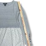 A pea in the pod Maternity Gray Polka Dot Tunic Top Long Sleeve Size M Photo 4