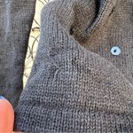 Vintage 90s red poinsettia ugly Christmas Holiday bold bling cardigan sweater Black Size M Photo 4