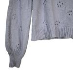 Madewell  Womens XS Floral Pointelle Pullover Sweater in Lavender Photo 7