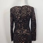 Betsy and Adam  Sequin Sheath Dress NWT Size 4 Formal Black Sequin Party Dress Photo 4