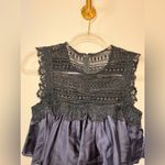 Amur  Navy Pleated Lace Pippa Dress Size 4 Photo 5