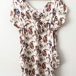 BALCONY | White Mod Floral Dress Side Pockets Bow Front Y2K Style | Size Medium Photo 4