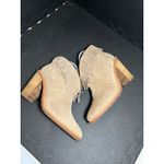 Joie  Loren Fringe Booties‎ Suede Leather Western Cowboy Beige Womens 39 US 9 Photo 3