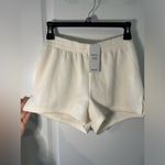 Streetwear Society NWT Creme Beige Fleece Lined Stretchy Shorts Sz Small Petite Photo 6