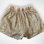 Tyche Women's Rose Gold Sequin Shorts With Pockets Small | EUC Photo 1