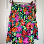 Catalina Vintage Floral Print Wrap Cover Up Skirt Photo 0