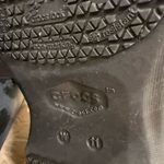 Crocs Black and Gray Leopard Print Slip-Ons size 11 Photo 6