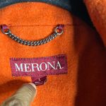 Merona  Women’s wool blend pea coat - Orange - Size Large Photo 4