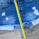 Nature Denim Distressed button fly High waist Natural Denim blue Jean Shorts size medium Photo 7