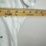 Cynthia Rowley Womens XL White Green Heart Embroidered Tee Minimalist Preppy Photo 3