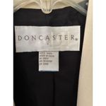 Doncaster Black Cream Collar Blazer Jacket 100 Wool Size 8 Photo 1
