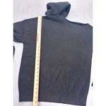 Paige  NWT Raundi S Black Wool Sweater Black Asymmetrical Cutout Turtleneck Knit Photo 13