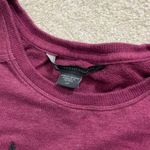 Armani Exchange  AX Womens Maroon Embroidered Logo Crop Sweatshirt Small Photo 4
