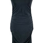 Beyond Yoga  Fit The Mood Dress Black Ruched Midi Tank Dress S Soft Stretch Photo 0