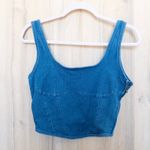 Y2K Pink by Victoria's Secret Denim Corset Crop Top Size S Blue Indie Streetwear Photo 2