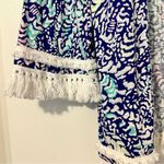 Lilly Pulitzer  Move It Or Lose It Gigi Open Cover Up Topper Womens Small Fringe Photo 3