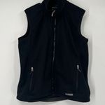 REI Women XL Black Zip Sleeveless Vest Jacket Pockets Fleece Outdoor Hiking Camp Photo 0
