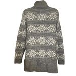 CUPCAKES AND CASHMERE Fair Isle Gray & White Snowflake Turtleneck Sweater EUC S Photo 6