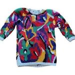 Vintage 90s Jennifer Reed Thick Oversize Pullover Sweater Size M Abstract Unique Size M Photo 0