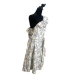 Banana Republic  One Shoulder Ruffle Dress Tropical Print Belted Size M Beach Photo 9