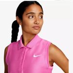 Nike NWT  Dri-FIT Victory Ribbed Sleeveless Polo Shirt Photo 2