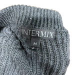 Intermix  Charcoal Gray‎ Cotton Silk High-Low Sweater Size Medium Photo 5