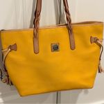 Dooney & Bourke  Mustard Yellow Bailey Tote Eva Tote with Tan Accents leather Photo 0