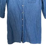 ZARA Trafaluc Denim Raw Hem Shirt Dress Sz S Photo 2