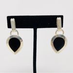 Sterling Silver TAXCO , Onyx post earrings, 19.7g Photo 2