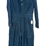 Free People New Franklin Tailored One Piece Denim Jumpsuit Rinse S Photo 0