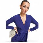 Closet London tie waist kimono sleeve jumpsuit in navy Size 12 NWOT Belted Blue Photo 11