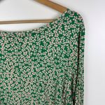 Ellos Curved Hem Tunic Top Size 22/24 Kelly Green Floral Stretch Cottage Boho Size undefined Photo 4