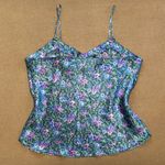 Erika Vintage Y2K Taylor Floral Satin Croped Camisole 90s Fairy Cottagecore Sz L Photo 1