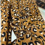 H&M Leopard Print Wrap Midi Dress Long Sleeve Tie Waist Y2K Animal Print Sz 6 Photo 6