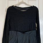 Max Mara Wool Silk Gray Dress Long Sleeve Size 42 Medium Midi Photo 2