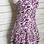 Moda VINTAGE International Purple Tie Dye Strapless Mini Party Dress Size XS Photo 2