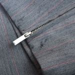 Evan Picone Evan-Picone Zip Front Workwear Jacket Womens S Gray Herringbone Pinstripe Y2K Photo 8