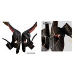 I. Miller Black Stiletto High Heels 9M Black Bow Ankle Buckle Peep Toe Br… Photo 11