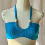 NWOT Le Peachy Positano Halter Top Blue Photo 2