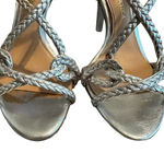 Badgley Mischka  Evoke Dress Sandal High Heel Silver Metallic Size 6.5 Women's Photo 4